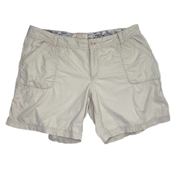 Eddie Bauer Women's Adventurer Ripstop Shorts Light Khaki 5" Inseam Size 14 - Picture 1 of 4